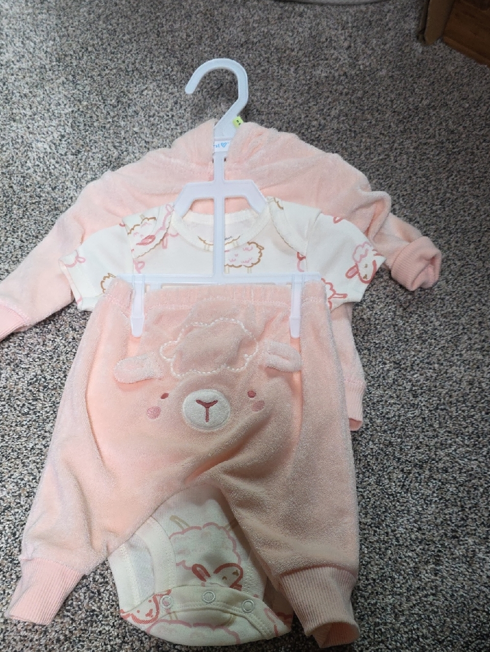 Carter's Pink Lamb Two-Piece Baby Matching Set